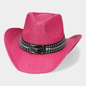 Pink Green Crystal Bling Studded Rhinestone Hat Brim Party Women Cowgirl Western CXQRR Hot-Pink Rhinestone Western Cowboy Hat for Womens  main image 3